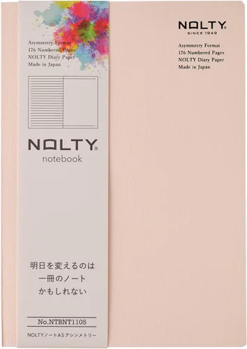 Vista 14 de NOLTY NTBNT1104 - Cuaderno A5, asimétrico, rayado de 0.24 pulgadas (0.236 in), cuadrado con puntos, naranja