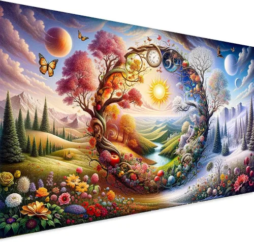 Vista 11 de pchmcu Paquete de 3 Kits de Pintura de Diamantes Galaxia para Adultos, Pintura de Arte de Diamantes 5D, Bricolaje Taladro Completo Cristal Estrás