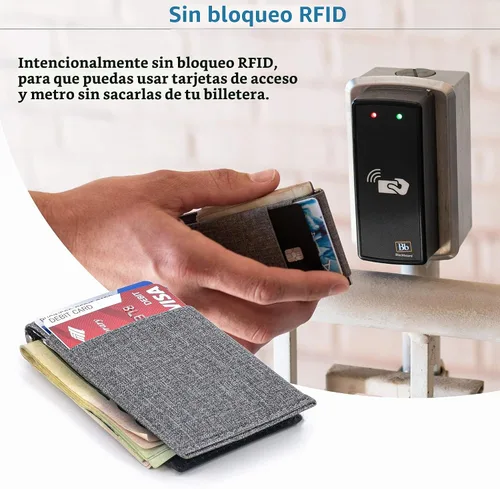 Vista 8 de Dockem The Latcher - Cartera minimalista y estuche para tarjetas (cuero de lona sintética)