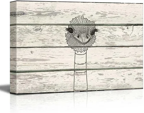 Vista 30 de wall26 - Obra de arte con estampado de madera de ciervo en bosque de abedules - Lienzo rústico para pared, arte para el hogar - 16 x 24 pulgadas