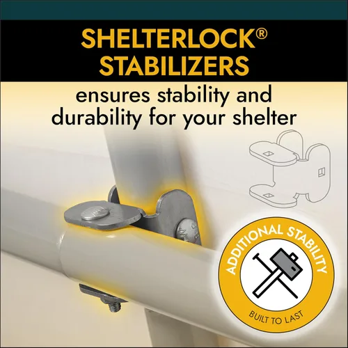Vista 7 de ShelterLogic AutoShelter - Cochera instantánea con marco de acero y cubierta ripstop impermeable y resistente a los rayos UV, toldo redondo de 3 x