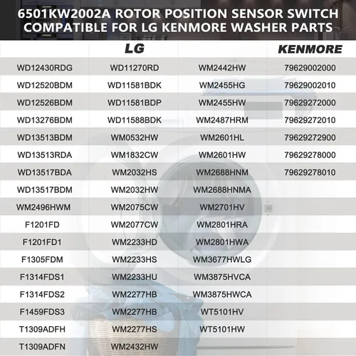Vista 7 de WISINY 6501KW2002B 6501KW2002A Sensor de Posición del Rotor de Lavadora para Sensor Hall de LG Soluciona el Código de Error LE Compatible