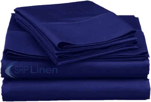 Vista 3 de Juego de sábanas de algodón egipcio de 1500 hilos súper suaves con fundas de almohada adicionales, patrón sólido que se ajusta a bolsillo de hasta