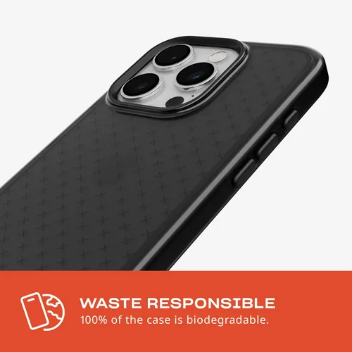 Vista 6 de Tech21 Evo Check - Funda para iPhone 15 Pro, protección contra impactos, color ahumado/negro