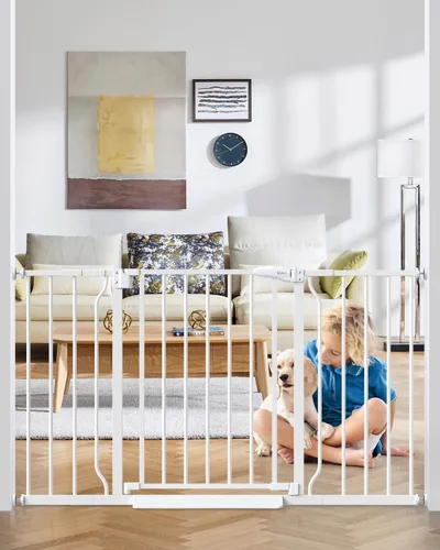 Vista 14 de Puerta de bebé para escaleras sin taladrar, puerta para perros de 29 a 40 pulgadas con cierre automático para interiores Doorways & Stairs