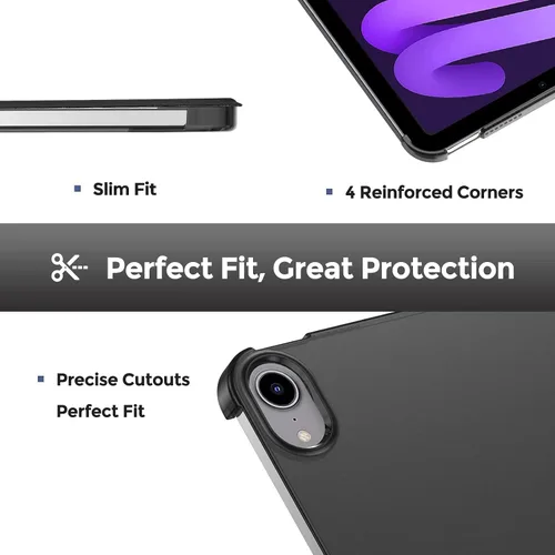Vista 6 de ProCase Funda inteligente para iPad mini 7 A17 Pro 2024/iPad Mini 6 2021 8.3 pulgadas iPad mini 7ª/6ª generación, cubierta trasera dura para iPad