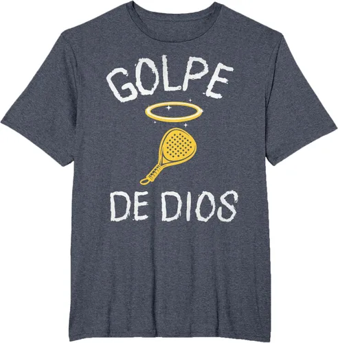 Vista 31 de Golpe De Dios Padel Player Sport in Spanish En Espanol Men's T-Shirt