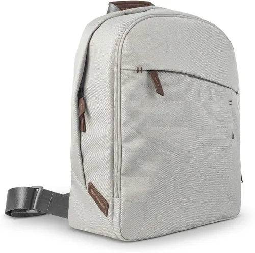 Vista 11 de UPPAbaby Mochila cambiador - Bolsillo para botella y portátil, funda para carrito - Ada Ada-sand Melange Cuero Castaño