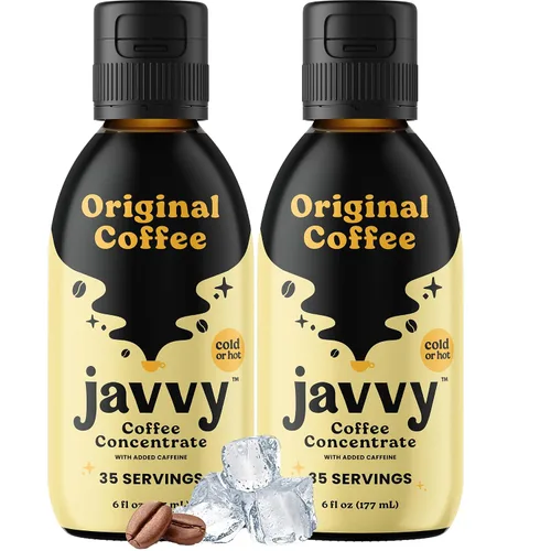 Vista 17 de Javy Coffee Concentrado - Café frío preparado, perfecto para café helado instantáneo, café frío y café caliente, paquete de 2 - Original descafeinado