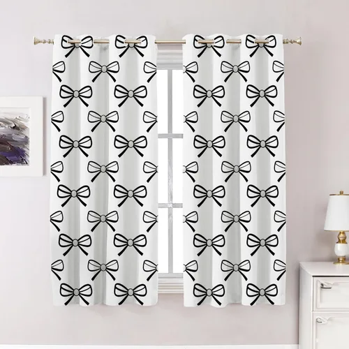 Vista 130 de Cortinas opacas de poliéster multicapa marrón con diseño de bosque natural, 2 unidades, 26 x 24 pulgadas