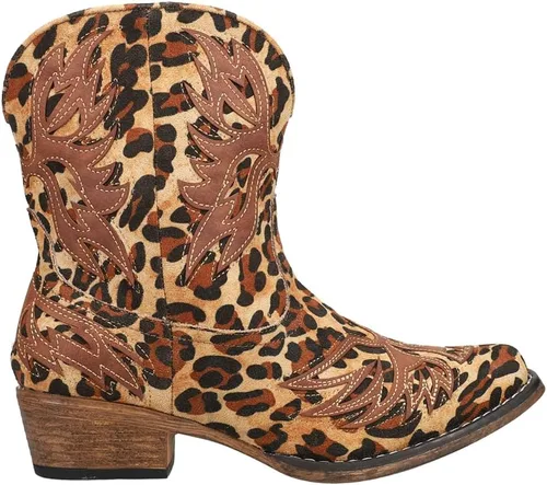 Vista 6 de ROPER Botas de puntera recortada con incrustación para mujer Amelia, estilo casual, tobillo, tacón bajo de 1-2 pulgadas, color marrón