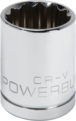 Vista 32 de Powerbuilt 642303 1/2" Dr. 12 Pt. SAE Socket estándar, 11/16