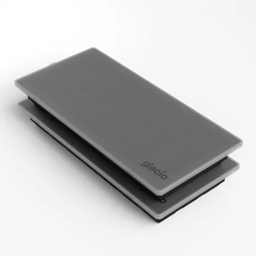 Vista 3 de glacio Bandeja para cubitos de hielo, moldes pequeños de silicona con tapas, sin BPA y flexible para cócteles y bebidas, juego de 2