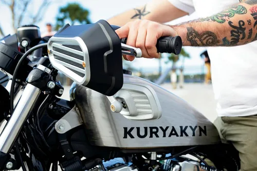 Vista 8 de Kuryakyn 6673 Dillinger Puños para control del acelerador de doble cable: motocicletas Harley-Davidson 1996-2019, negro satinado, 1 par