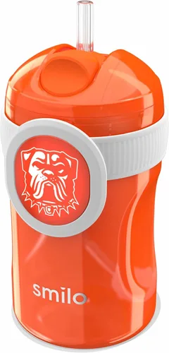Vista 34 de Smilo Vaso con popote de Arizona Cardinals con licencia oficial de la NFL, para bebés y niños pequeños, con popote de silicona ponderado y capacidad