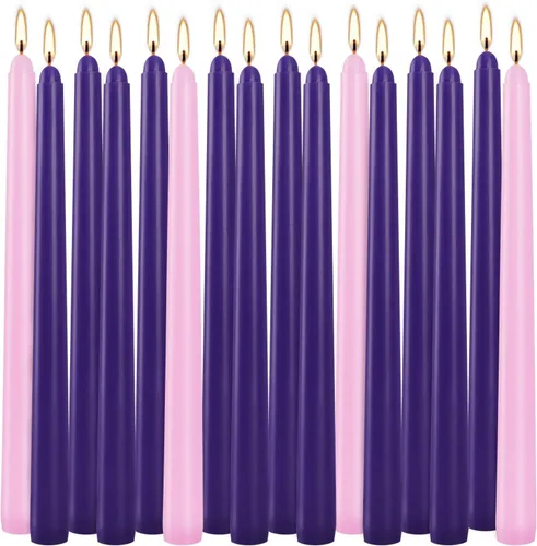 Vista 17 de Howemon 20 velas de pilar de cera de larga combustión a granel de 2 x 4 pulgadas, sin goteo, sin perfume, sin humo, para bodas, fiestas, spa