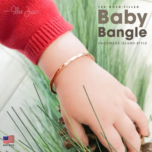 Vista 3 de Ellie J Maui Brazalete para Bebé (Oro Amarillo de 14K Relleno, Oro Rosa Relleno y Plata)