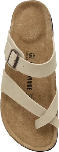 Vista 5 de CUSHIONAIRE Sandalia Luna-M de corcho para hombre con + Comfort, Negro (black Nubuck), 1