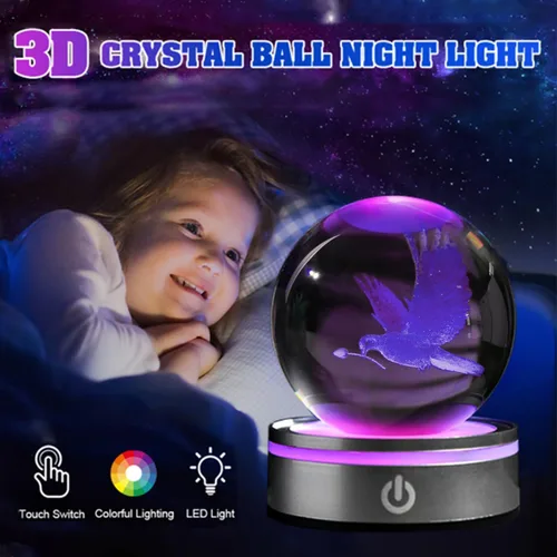 Vista 2 de Regalos de paloma 3D para mujer, bola de cristal de 3.150 in, figuras de paloma, decoración de animales, figura de paloma, regalos para habitación