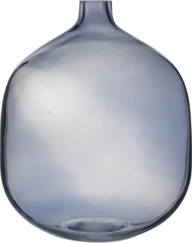 Vista 4 de Jarrón moderno de vidrio tintado transparente, azul