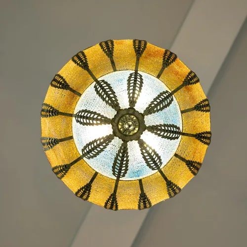 Vista 6 de TFCFL Lámpara colgante Tiffany vintage de estilo victoriano para sala de estar, comedor