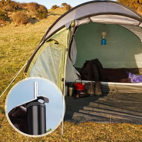 Vista 6 de BESPORTBLE Gancho de hebilla triangular para tienda de campaña, hebilla de cuerda triangular de acero inoxidable para acampar al aire libre, toldo