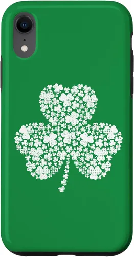 Vista 25 de Funda verde vintage con trébol relleno de trébol para iPhone 16
