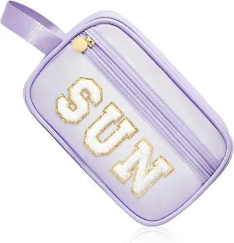 Vista 7 de COSHAYSOO Bolsas transparentes para aperitivos, bolsa de viaje para mujeres y niñas, lindas vacaciones de verano, playa, piscina, día del lago
