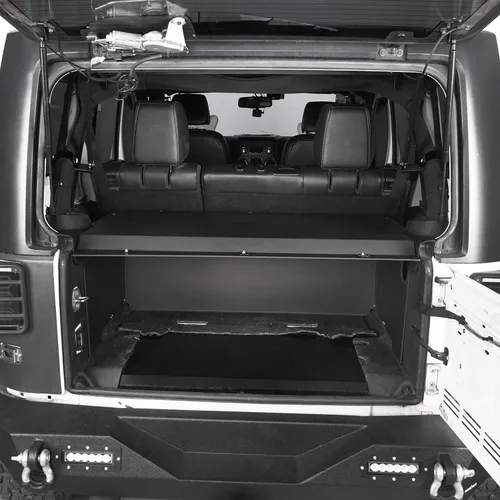 Vista 3 de Hooke Road para Jeep Cubierta de maletero de seguridad con cubierta de cama para Jeep Wrangler JK 2007-2018 4 puertas Unlimited