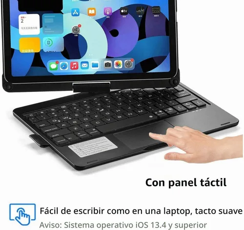 Vista 2 de Funda de teclado giratoria para iPad Pro de 11 pulgadas (M5/M4) con panel Negro