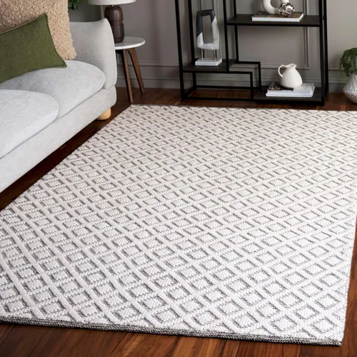 Vista 31 de SAFAVIEH Vermont Collection - Alfombra decorativa de 2 pies 3 pulgadas x 4 pies, marfil y negro, lana hecha a mano, ideal para zonas de alto tráfico