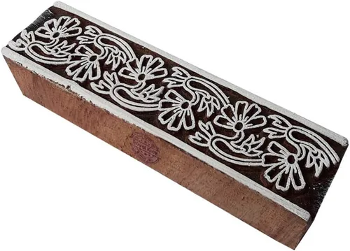 Vista 9 de Royal Kraft Sellos de madera DIY tela, textil, arcilla, cerámica, papel, bloques de impresión de henna THHtag001
