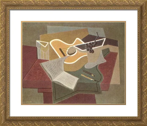 Vista 4 de ArtDirect Gris, Juan 23x20 Black Modern Framed Art Print Titled: Still Life With Fruit
