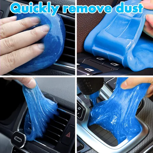 Vista 4 de Cepillo para herramientas de limpieza interior del automóvil, sin arañazos, kit de herramientas de detallado automático con gel de limpieza