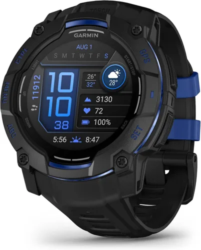 Vista 58 de Garmin Instinct® 3 45mm, pantalla AMOLED, reloj inteligente GPS resistente para exteriores, bisel reforzado con metal, linterna incorporada, hasta