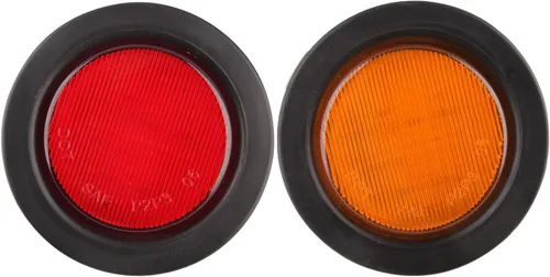 Vista 2 de Luces marcadoras LED redondas para remolque de 2.5 pulgadas, 8 ámbar + 8 rojas, luces marcadoras laterales de separación LED redondas de 2.5