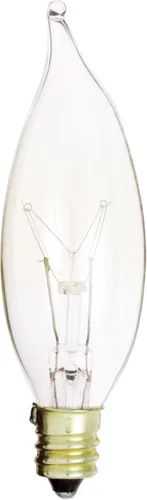 Vista 8 de Satco S3272 - Bombilla incandescente CA7 de 10 W, 80 lúmenes, color blanco suave, 2700 K, base de candelabro, regulable