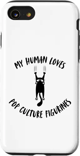 Vista 18 de iPhone XR My Human Loves Pop Culture Figurines - Cat Parent Hobby Case
