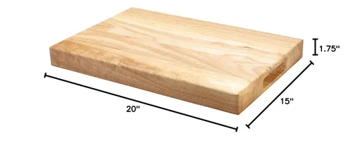 Vista 4 de Winco WCB-1520 - Tabla de cortar de madera, 15 x 20 x 1.75 pulgadas, color marrón, 15 X 20