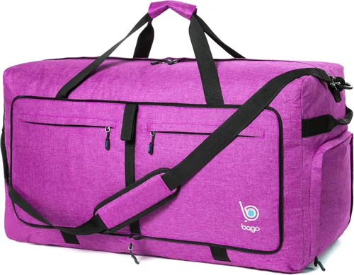 Vista 38 de Bago Travel Duffle Bag for Women & Men. Medium Duffel Bag for Traveling Todo negro