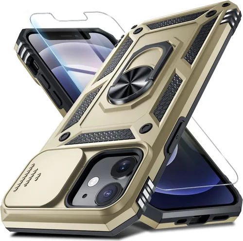 Vista 80 de Janmitta Funda para iPhone 8 Plus/7 Plus/6 Plus, Cubierta de Teléfono con Cubierta Deslizante Integrada para Lente de Cámara + Protector