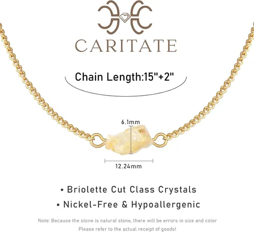 Vista 21 de Collar de cristal crudo para mujer