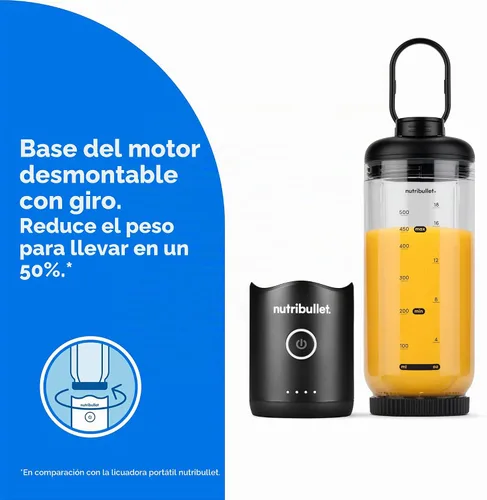 Vista 3 de Batidora portátil nutribullet Flex 22oz 2Pack NBPB30200AKAW, Negro & Blanco