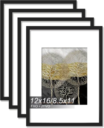 Vista 40 de Fxojyvo Marco de Fotos de 4x6, Muestra Foto de 3.5x5 con Paspartú o 4 x 6 Sin Paspartú, Liviano y de Alta Transparencia Marco de 4 por 6 para Pared
