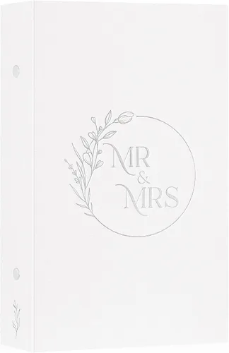 Vista 9 de Lanpn Álbum de fotos de boda de 4 x 6 pulgadas, 2 paquetes, cada paquete tiene capacidad para 50 imágenes, mini álbumes de fotos de boda