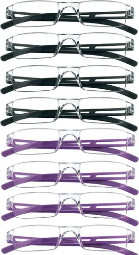Vista 40 de VisionGlobal 2 pares de anteojos de lectura, anteojos con filtro de luz azul, anteojos de lectura para computadora para mujeres y hombres, marco