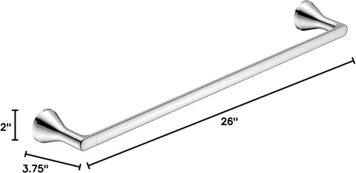 Vista 4 de American Standard 7061024.002 Aspirations - Toallero de 24 pulgadas, cromo pulido