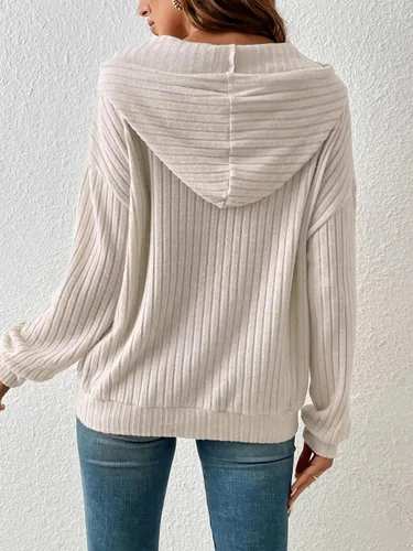 Vista 2 de SOLY HUX Sudaderas con capucha de manga larga con cordón para mujer, con bolsillo frontal