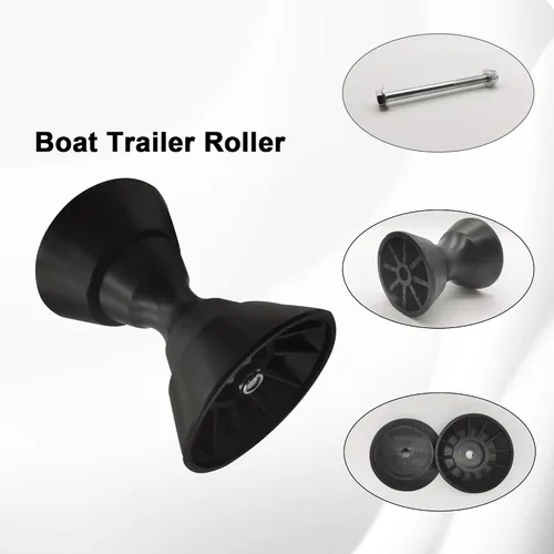 Vista 4 de Ensamblaje de rodillo de campana de arco de remolque de barco de 4 pulgadas con eje de 1/2 pulgada para soporte de 4 pulgadas, poliuretano