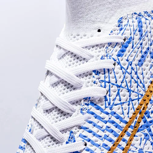 Vista 3 de ailishabroy Zapatos de fútbol para niño grande FgAg High Top Spikes Zapatos de fútbol para entrenamiento profesional Césped Hombres al aire libre